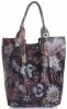 Kožené kabelka shopper bag Vittoria Gotti tmavě modrá 8298